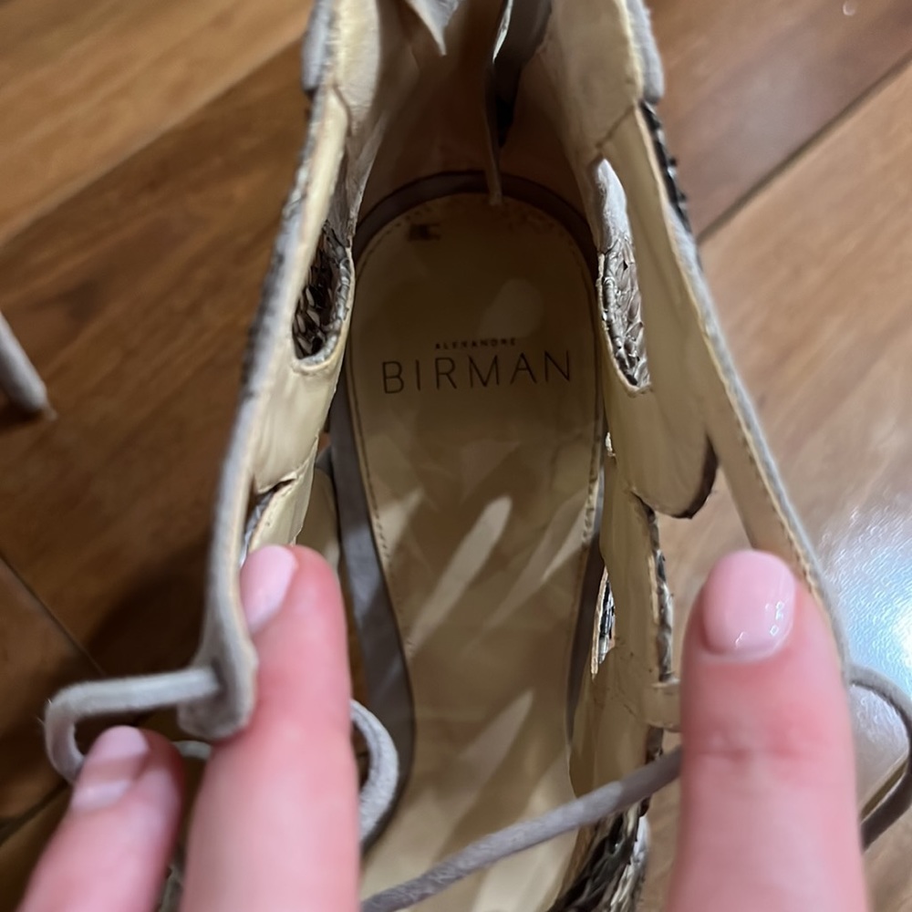 Alexandre Birman Elenara Python Heels Mono Grigio… - image 3